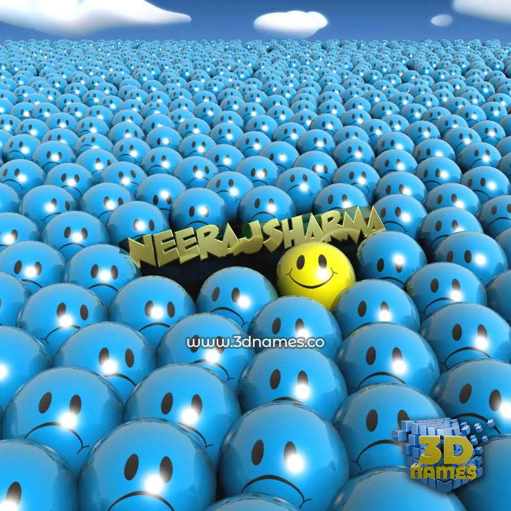 neerajsharma in Special Smileys style - 3D name wallpaper