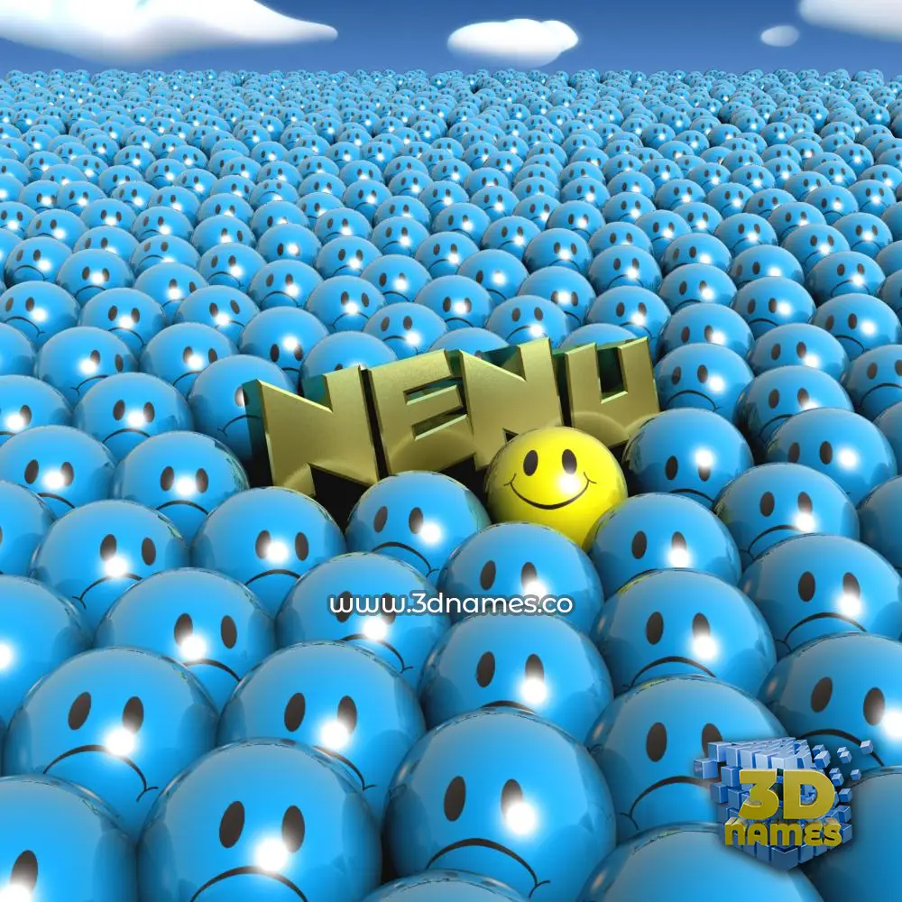 nenu in Special Smileys style - 3D name wallpaper