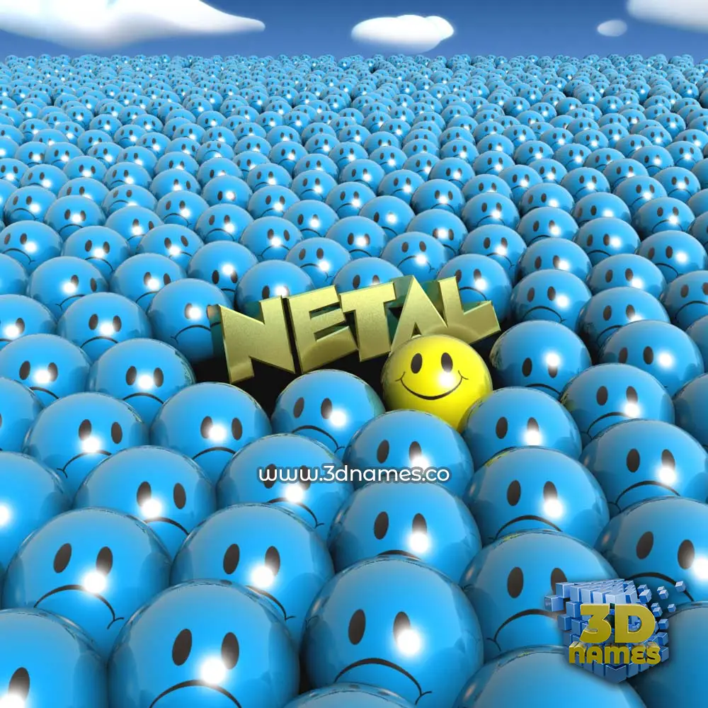 netal in Special Smileys style - 3D name wallpaper