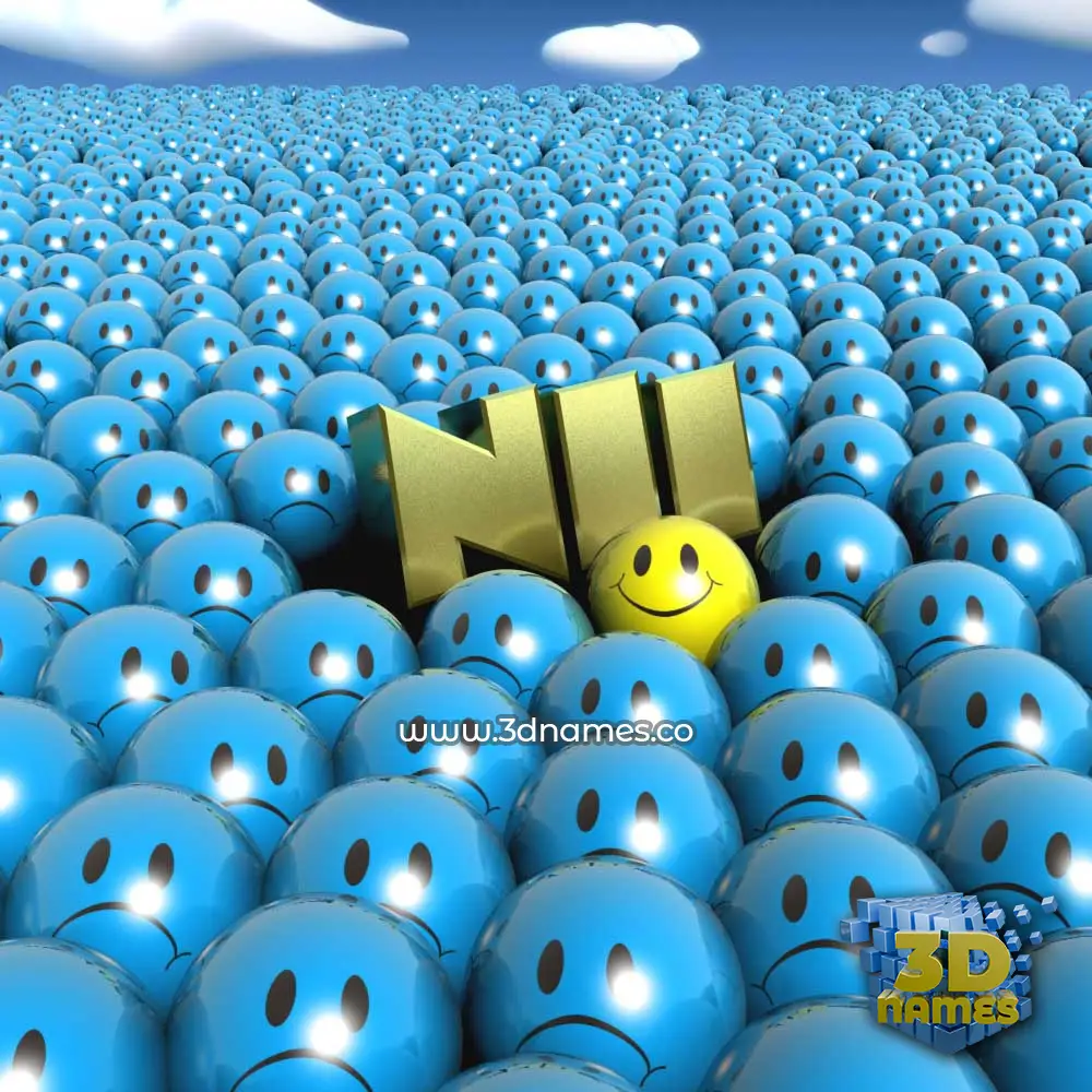 nii in Special Smileys style - 3D name wallpaper