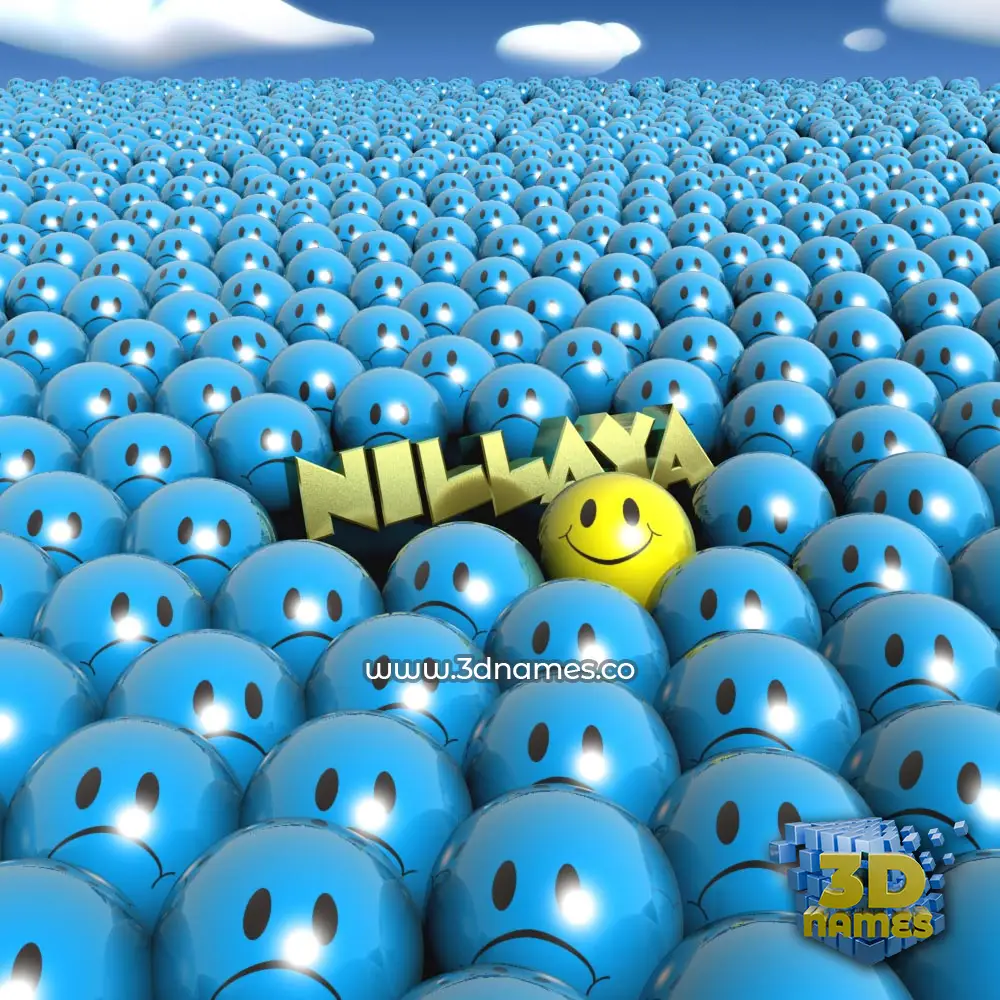 nillaya in Special Smileys style - 3D name wallpaper