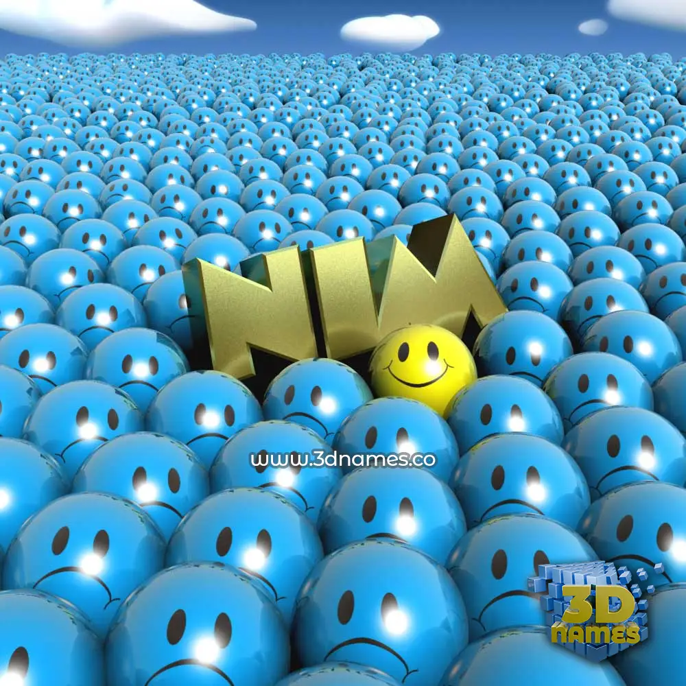 nim in Special Smileys style - 3D name wallpaper
