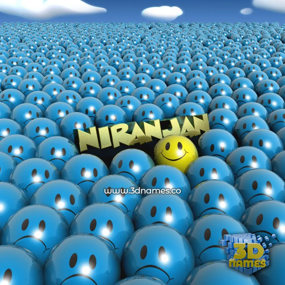niranjan in Special Smileys style - 3D name wallpaper