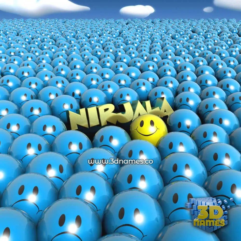 nirjala in Special Smileys style - 3D name wallpaper