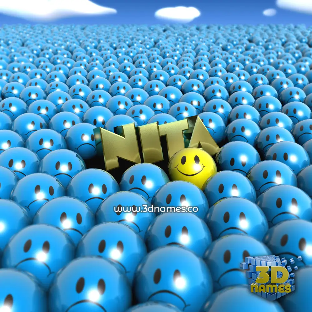 nita in Special Smileys style - 3D name wallpaper