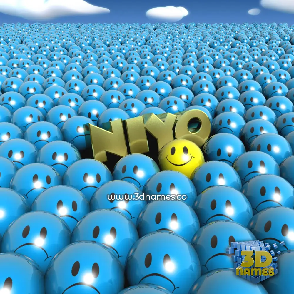 niyo in Special Smileys style - 3D name wallpaper