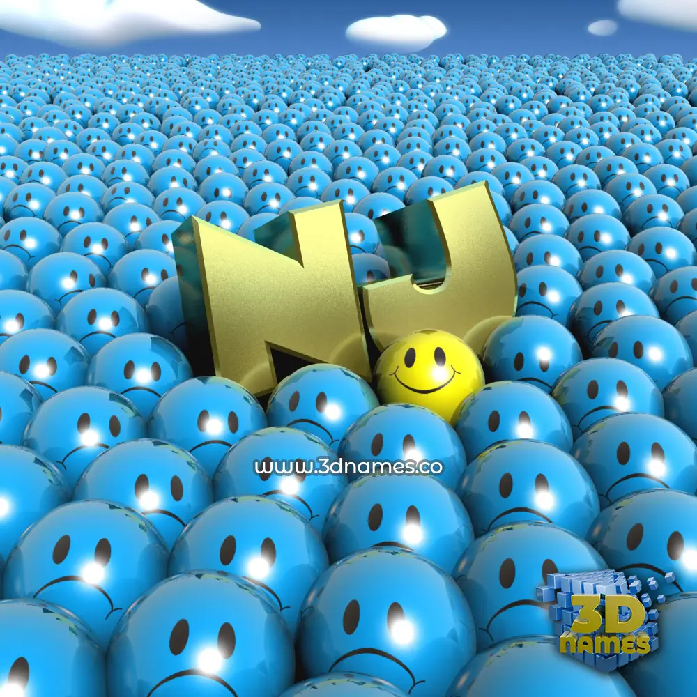 nj in Special Smileys style - 3D name wallpaper
