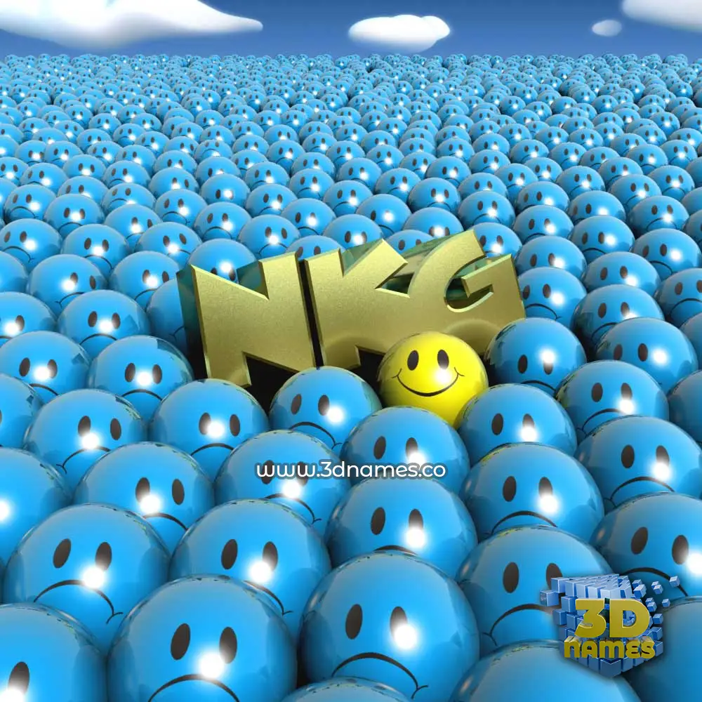 nkg in Special Smileys style - 3D name wallpaper
