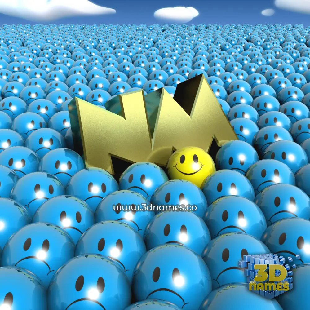 nm in Special Smileys style - 3D name wallpaper