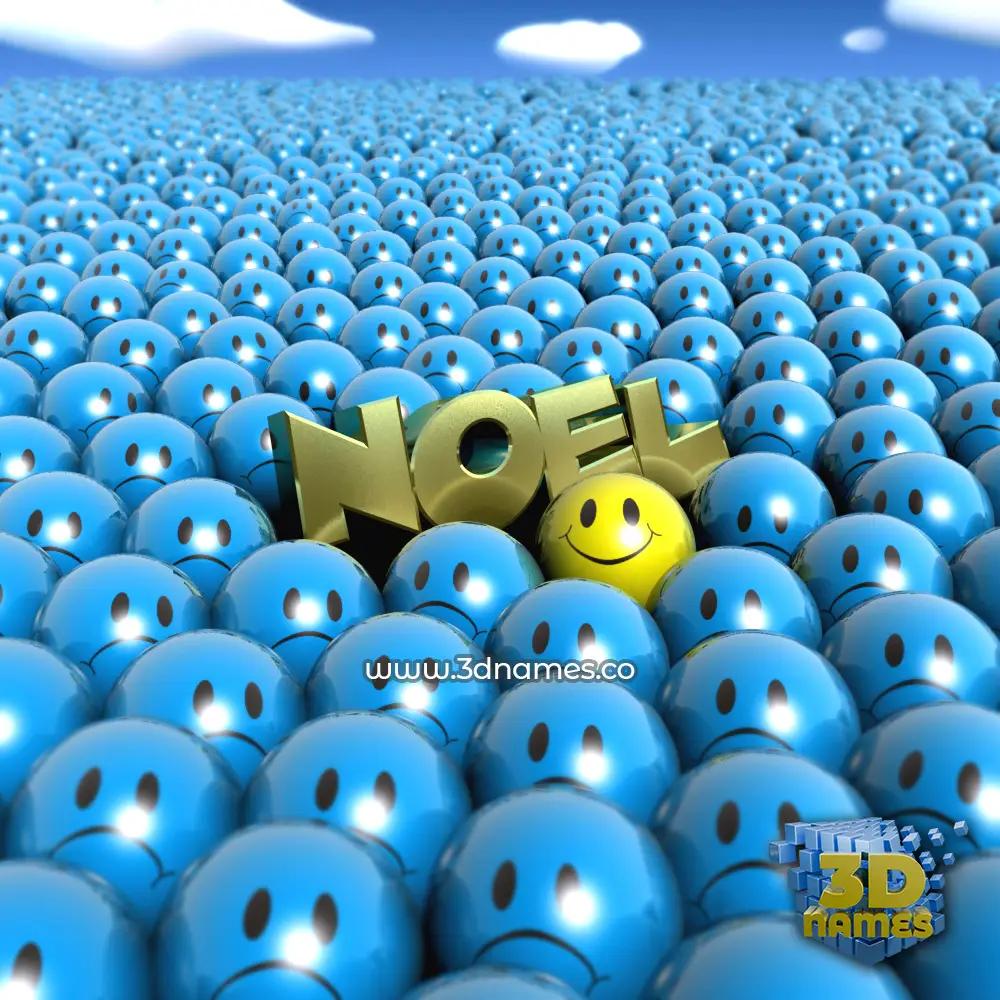 noel in Special Smileys style - 3D name wallpaper