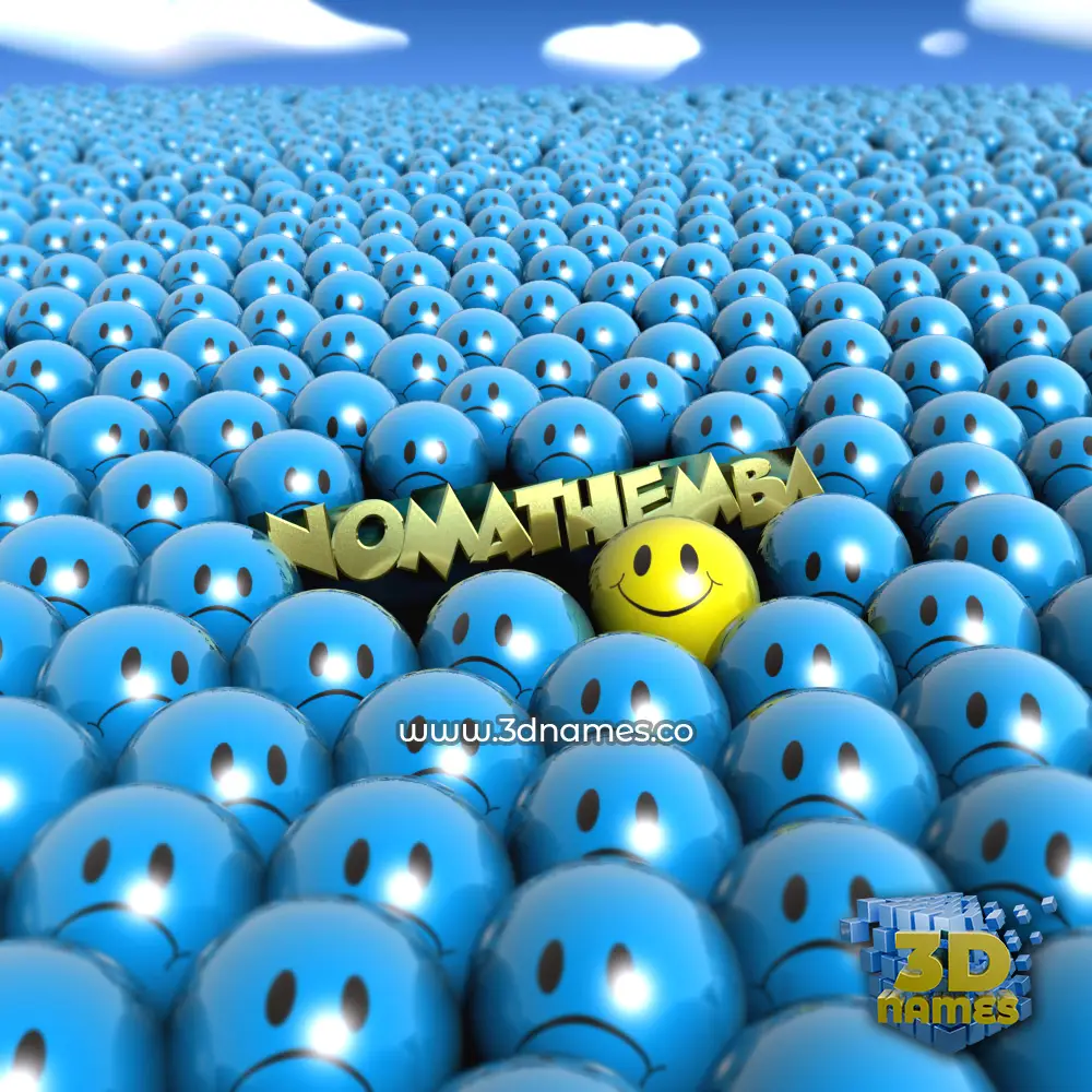 nomathemba in Special Smileys style - 3D name wallpaper