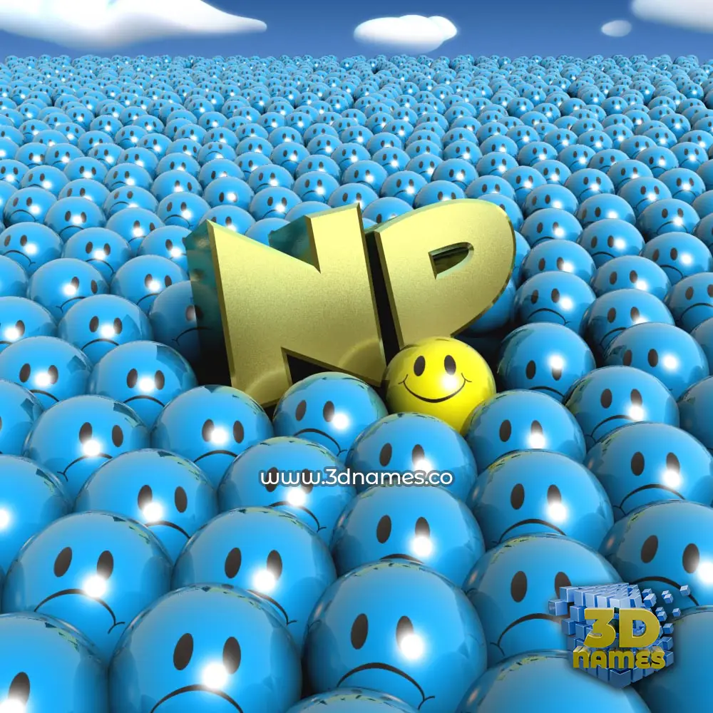 np in Special Smileys style - 3D name wallpaper
