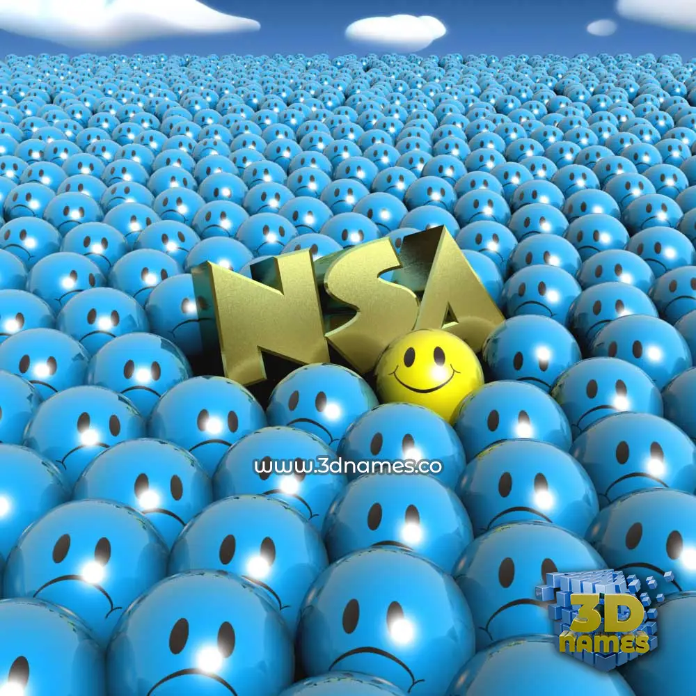 nsa in Special Smileys style - 3D name wallpaper