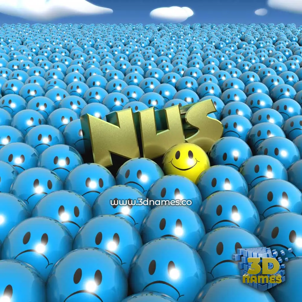 nus in Special Smileys style - 3D name wallpaper