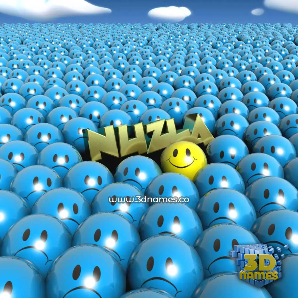 nuzla in Special Smileys style - 3D name wallpaper
