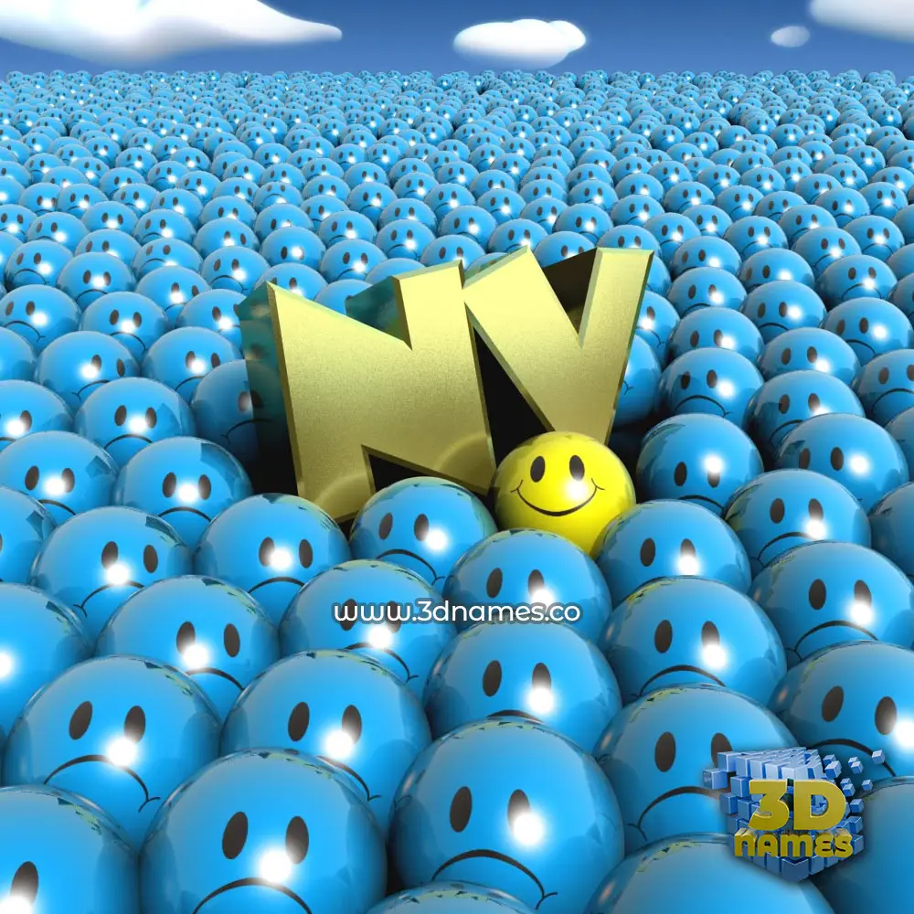 nv in Special Smileys style - 3D name wallpaper