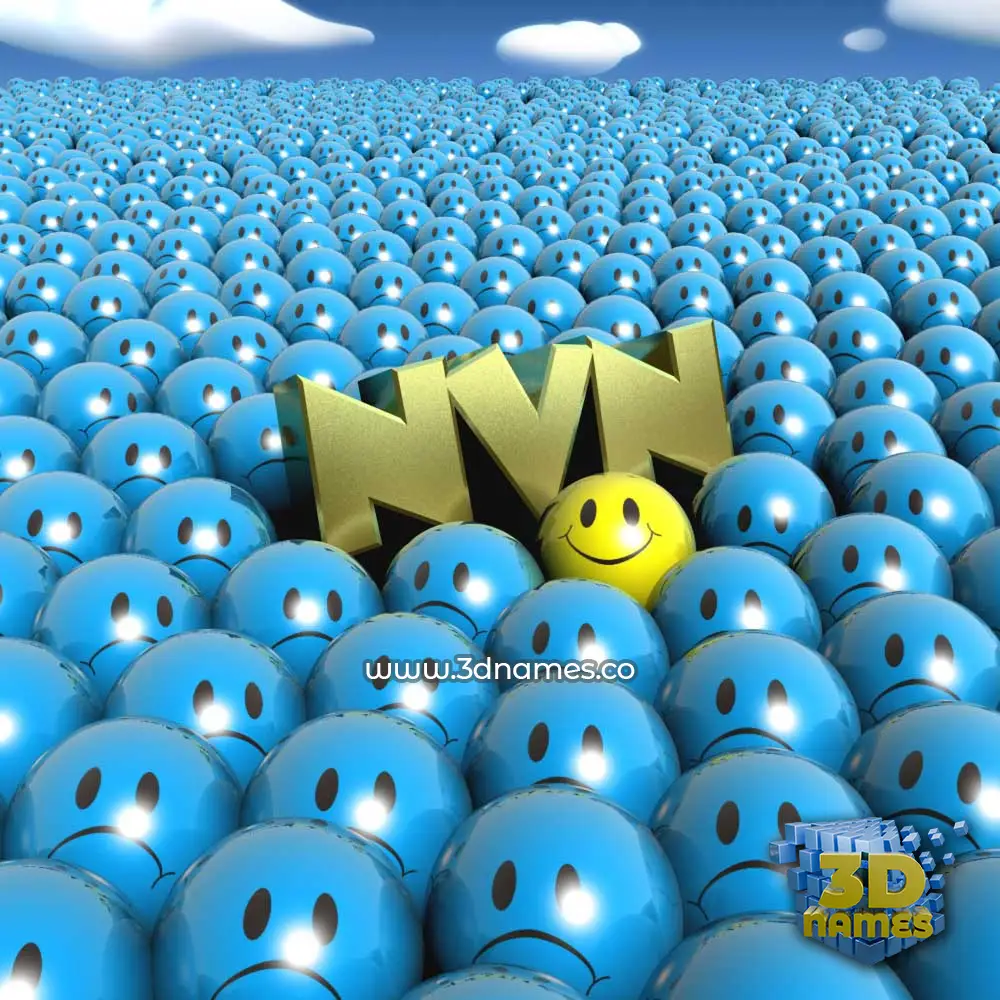 nvn in Special Smileys style - 3D name wallpaper