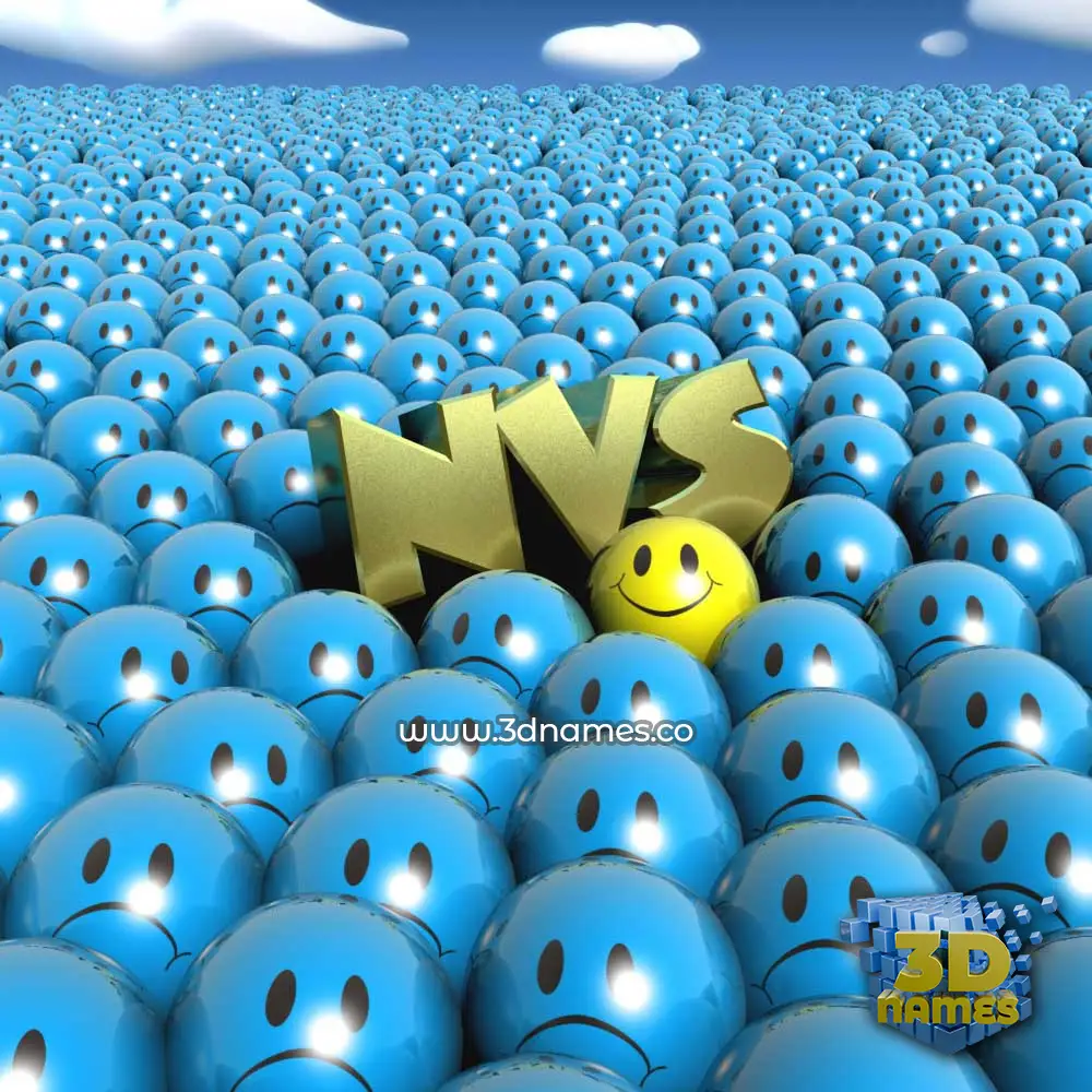 nvs in Special Smileys style - 3D name wallpaper