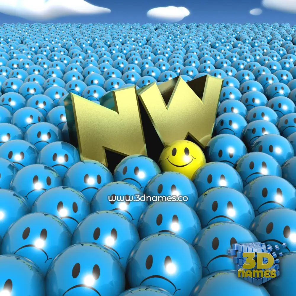 nw in Special Smileys style - 3D name wallpaper