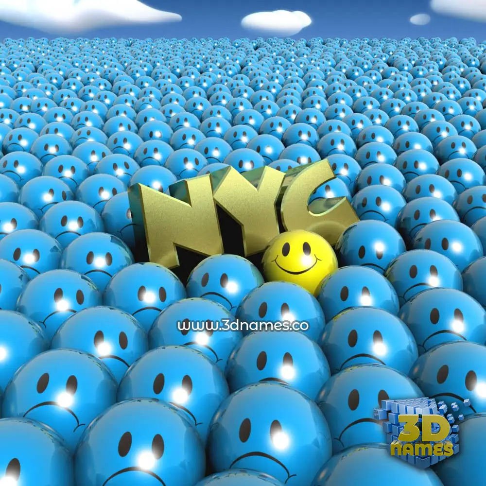 nyc in Special Smileys style - 3D name wallpaper