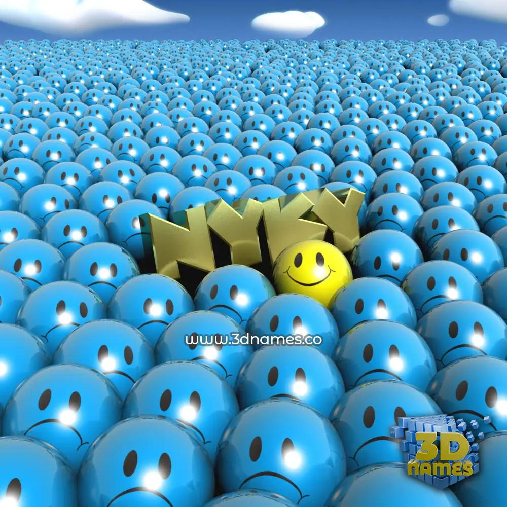 nyky in Special Smileys style - 3D name wallpaper