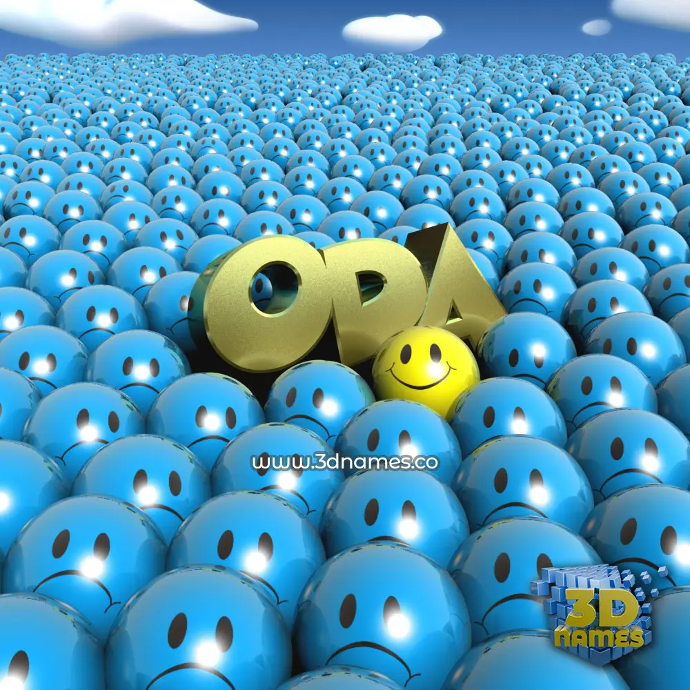 oda in Special Smileys style - 3D name wallpaper