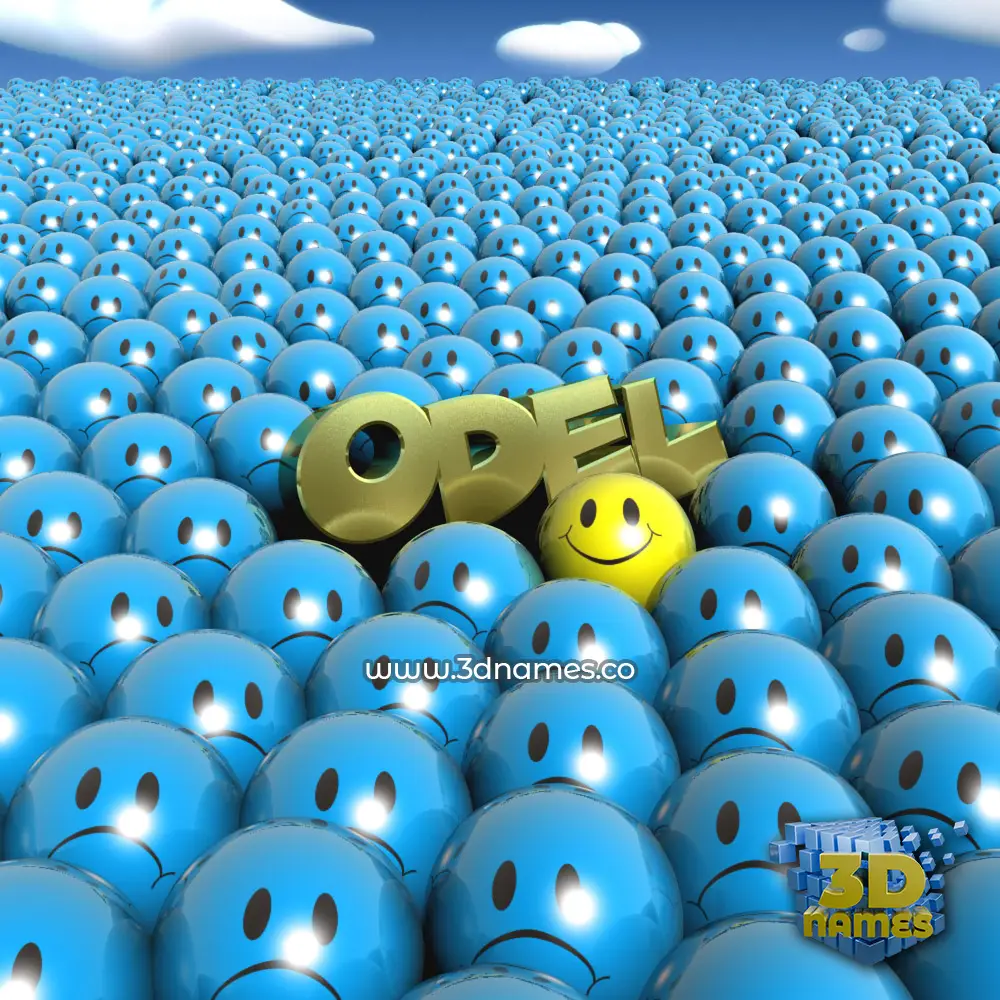 odel in Special Smileys style - 3D name wallpaper