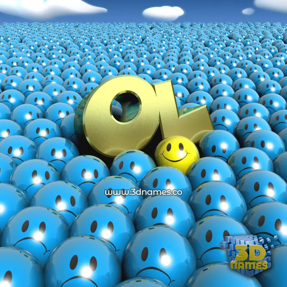 ol in Special Smileys style - 3D name wallpaper