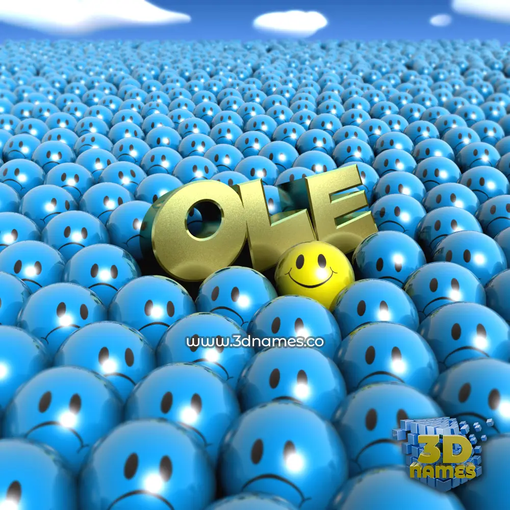 ole in Special Smileys style - 3D name wallpaper