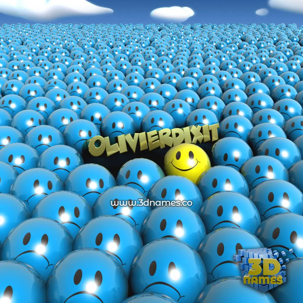 olivierdixit in Special Smileys style - 3D name wallpaper