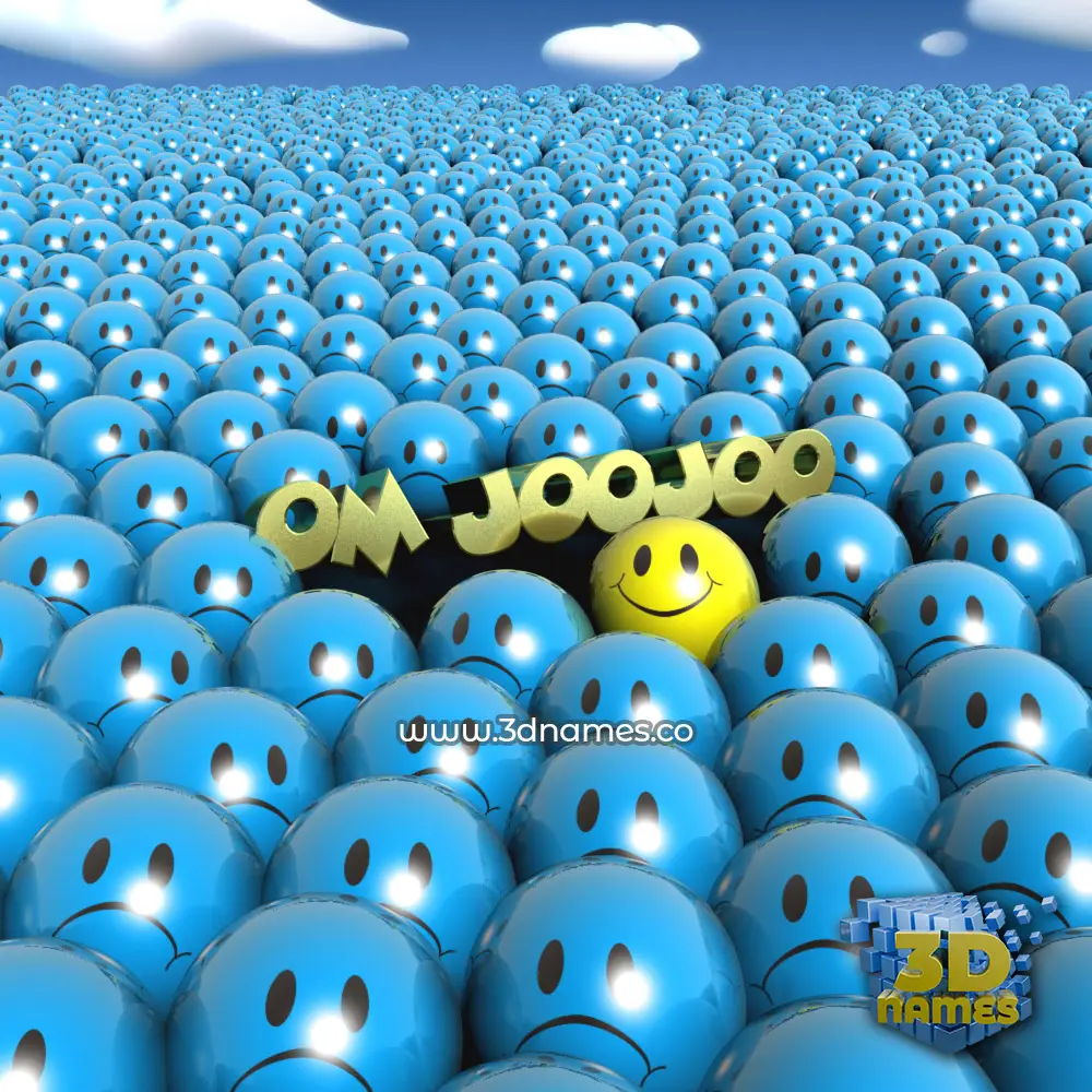 om joojoo in Special Smileys style - 3D name wallpaper