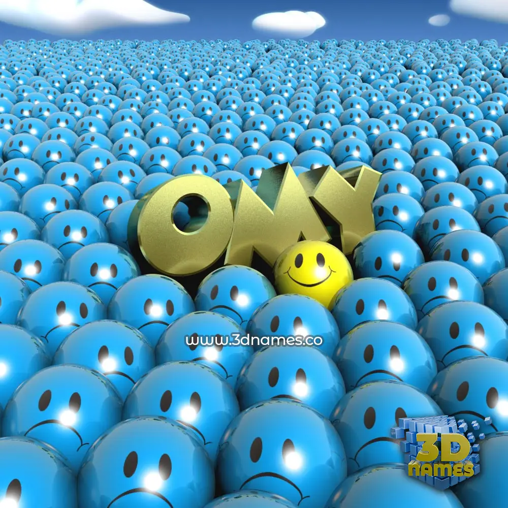 omy in Special Smileys style - 3D name wallpaper