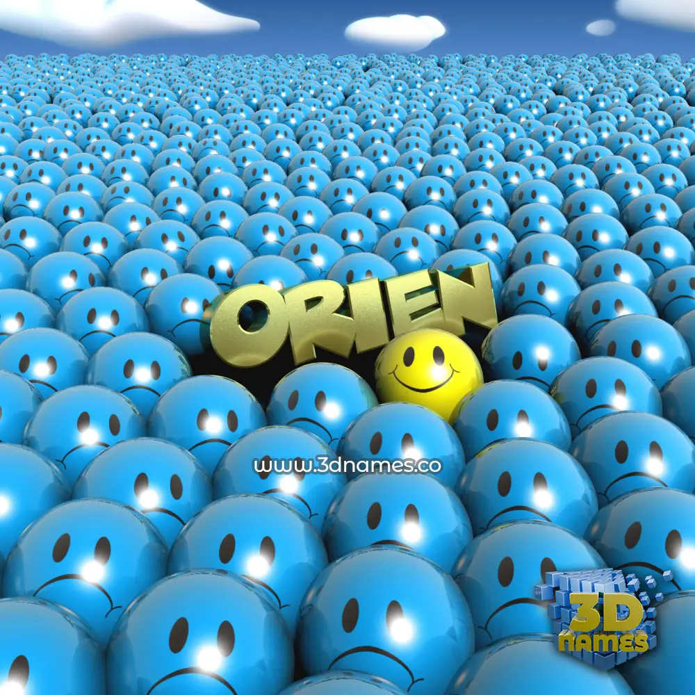 orien in Special Smileys style - 3D name wallpaper
