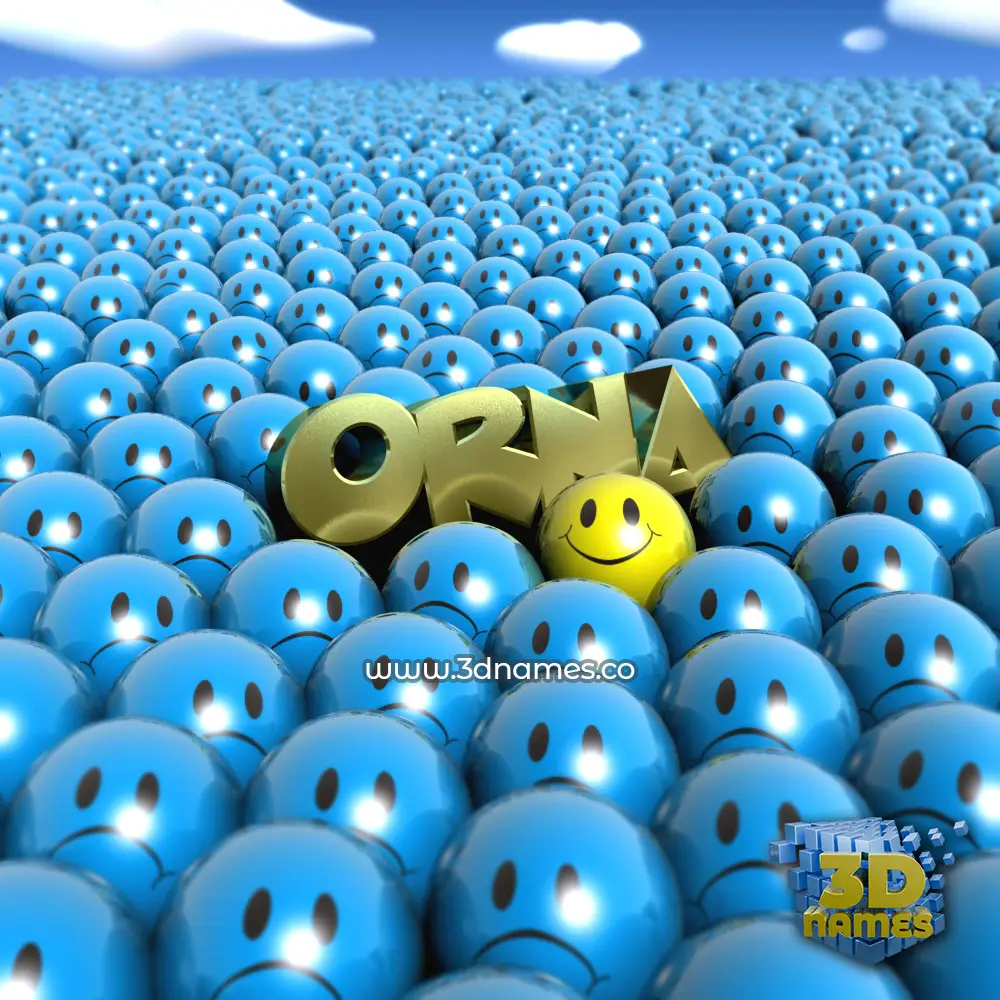 orna in Special Smileys style - 3D name wallpaper