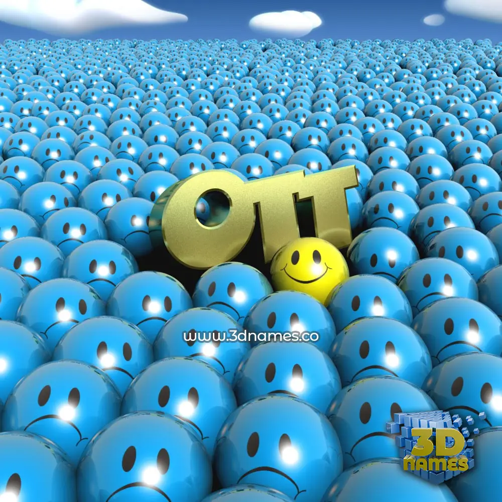 ott in Special Smileys style - 3D name wallpaper