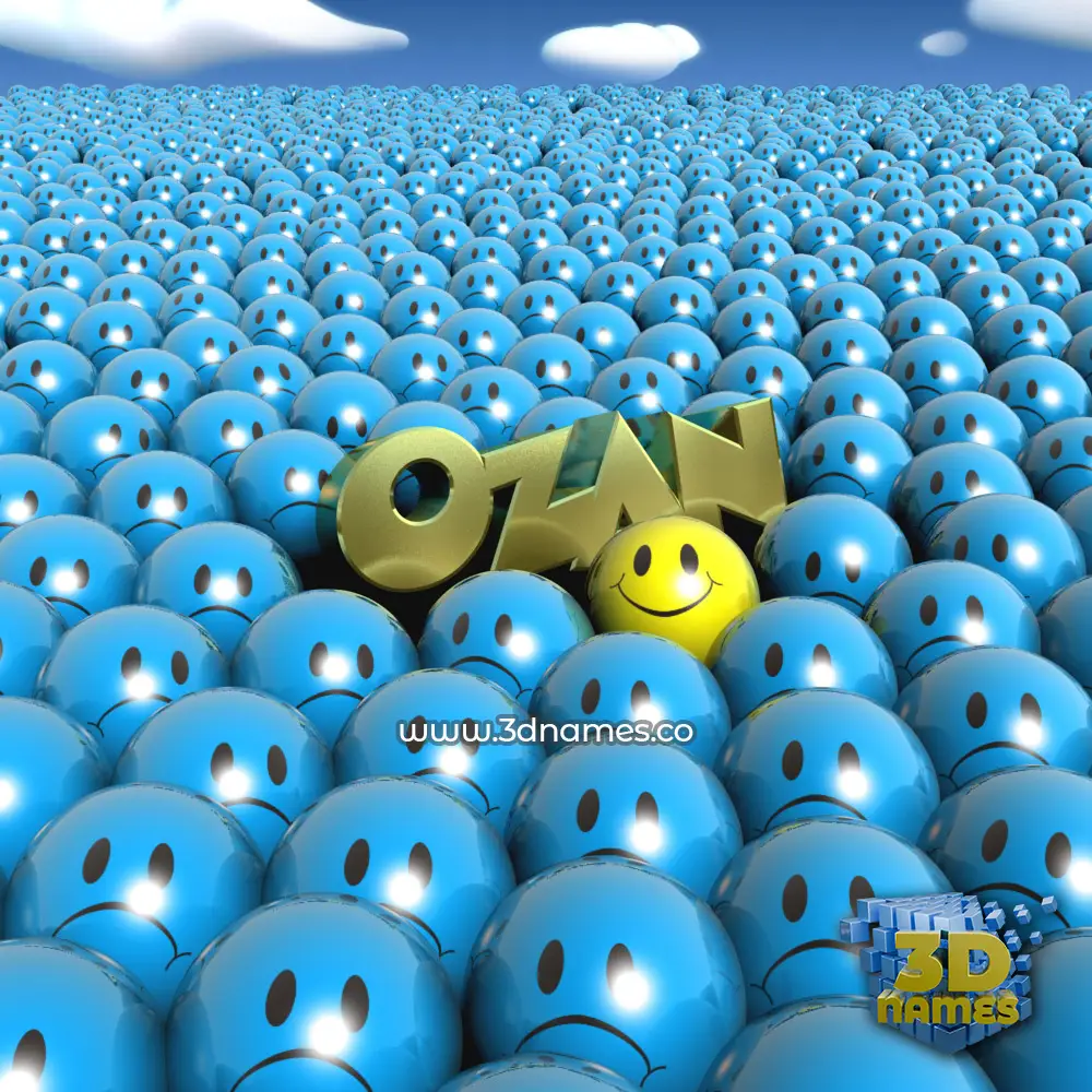 ozan in Special Smileys style - 3D name wallpaper