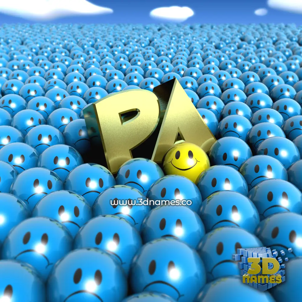 pa in Special Smileys style - 3D name wallpaper