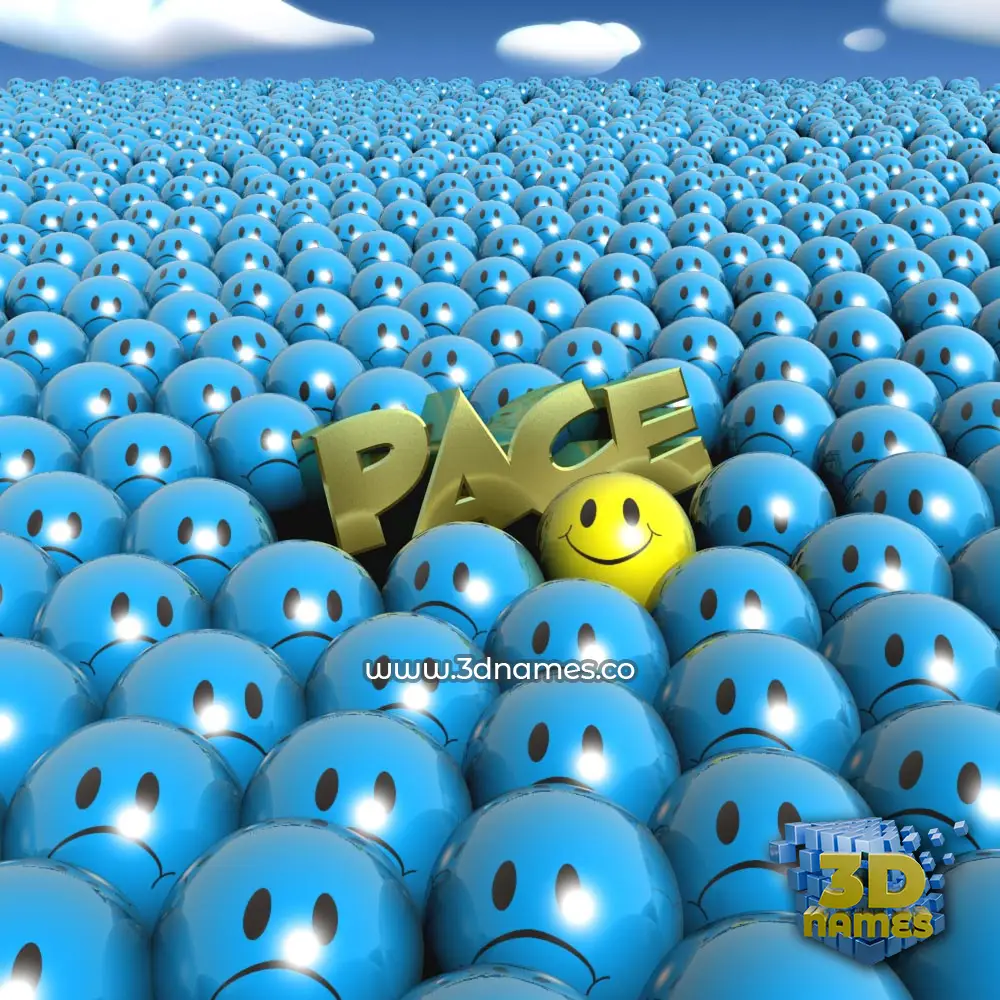 pace in Special Smileys style - 3D name wallpaper