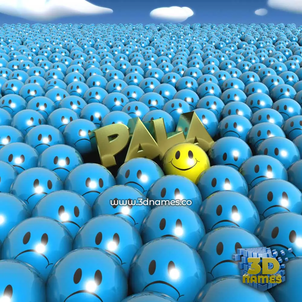 pala in Special Smileys style - 3D name wallpaper