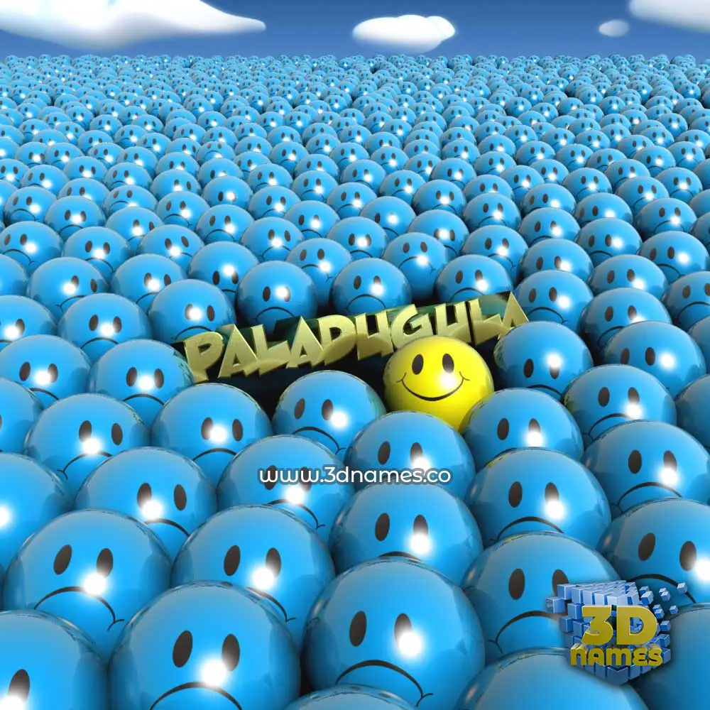 paladugula in Special Smileys style - 3D name wallpaper
