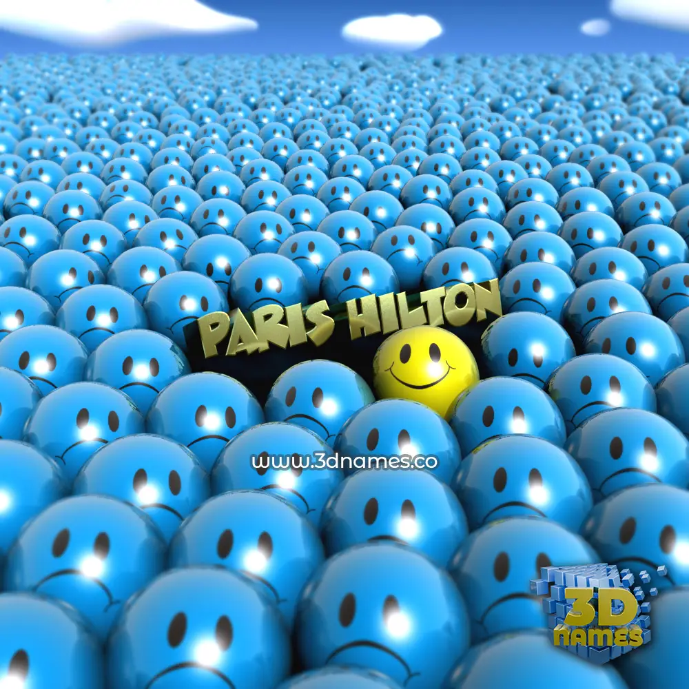 paris hilton in Special Smileys style - 3D name wallpaper