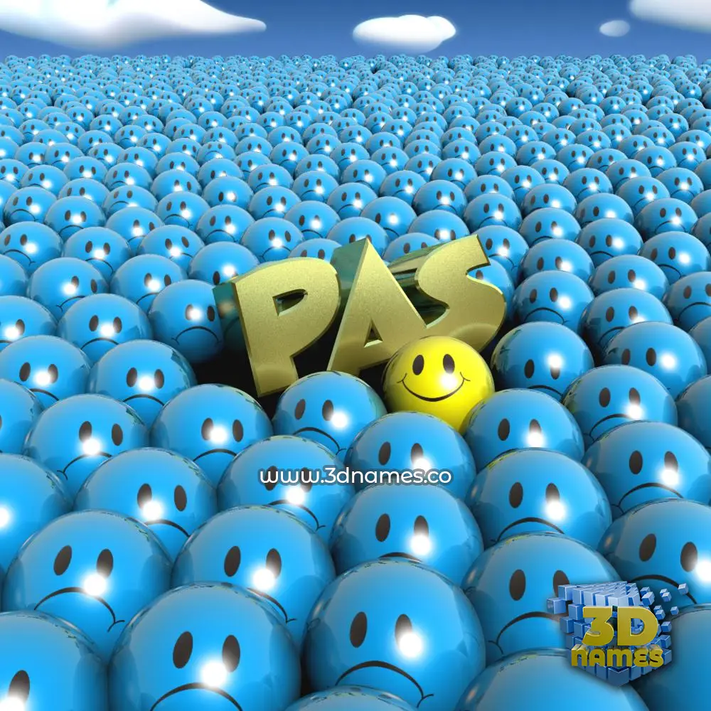 pas in Special Smileys style - 3D name wallpaper