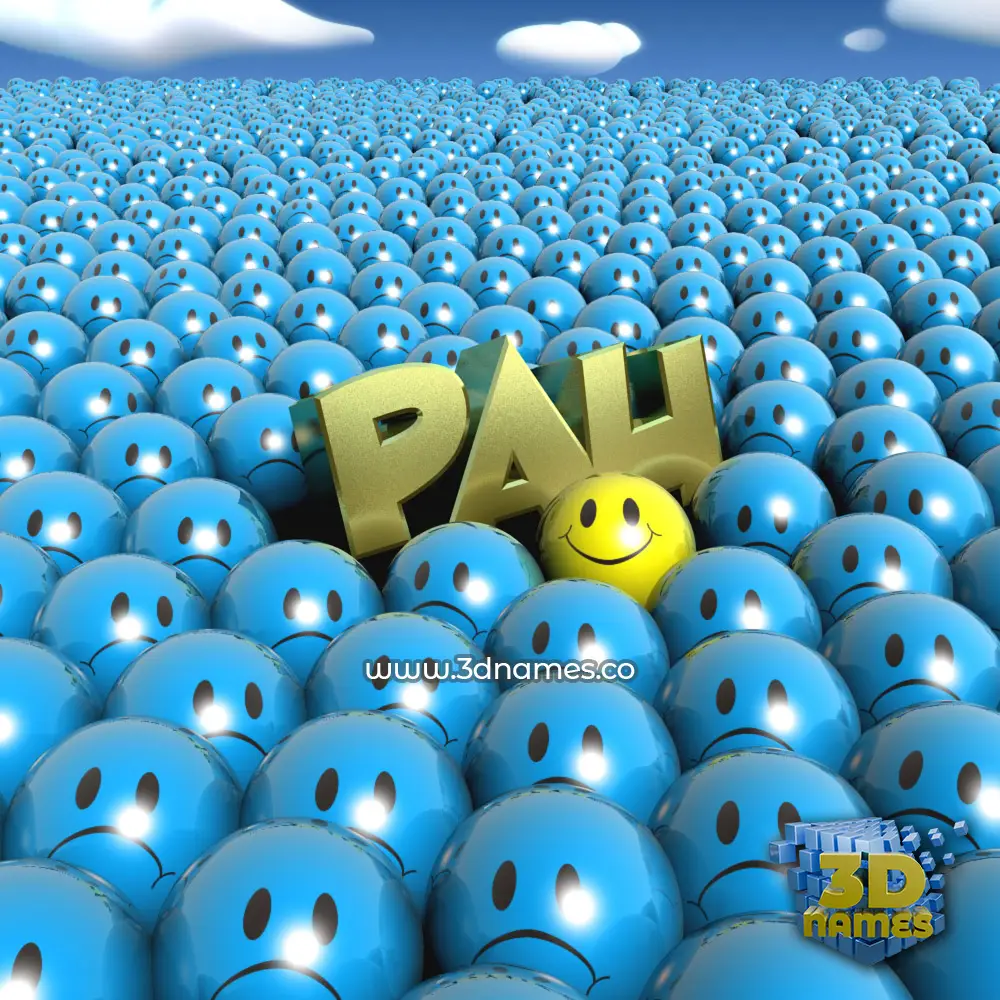pau in Special Smileys style - 3D name wallpaper