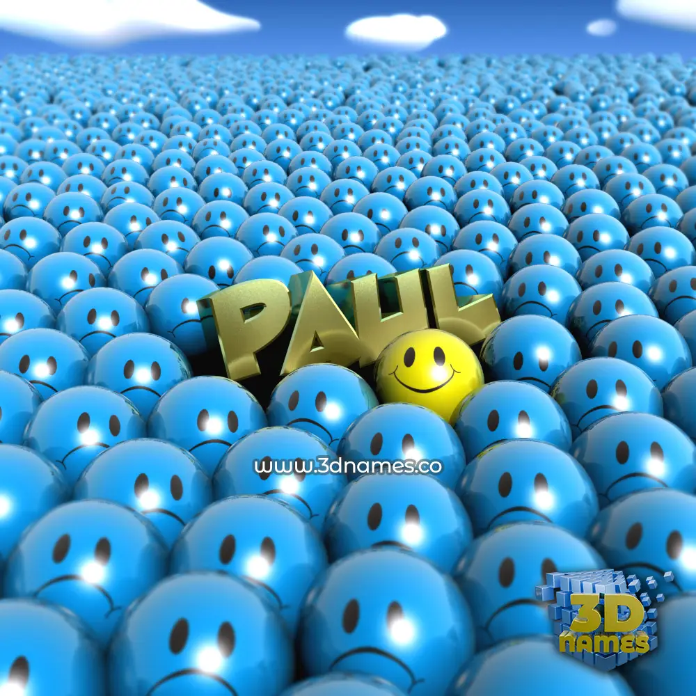 paul in Special Smileys style - 3D name wallpaper