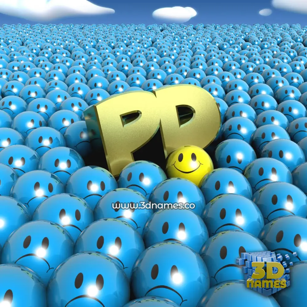pd in Special Smileys style - 3D name wallpaper