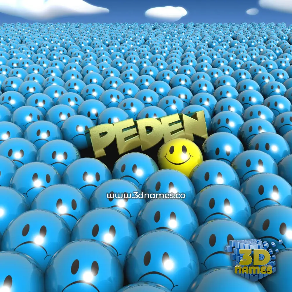 peden in Special Smileys style - 3D name wallpaper