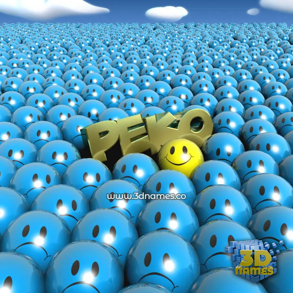 peko in Special Smileys style - 3D name wallpaper