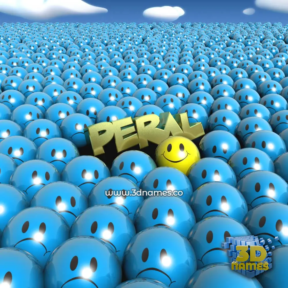 peral in Special Smileys style - 3D name wallpaper