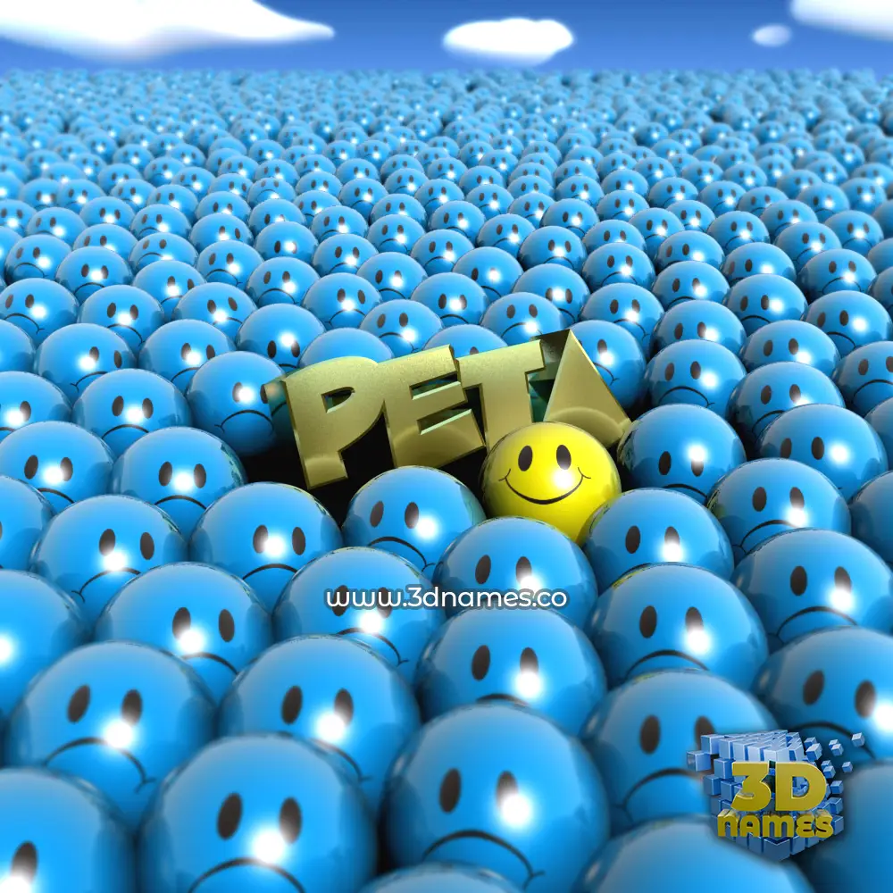 peta in Special Smileys style - 3D name wallpaper