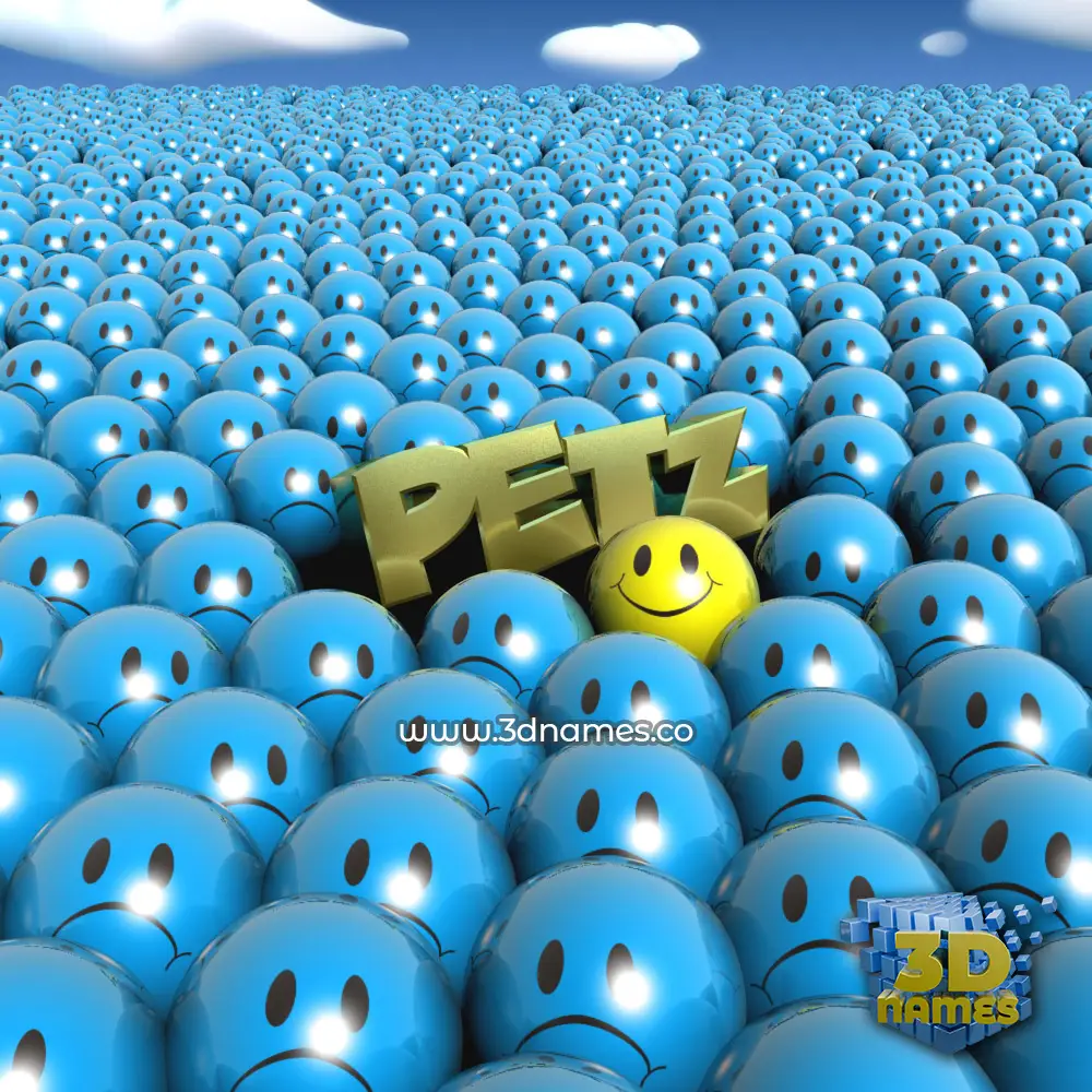 petz in Special Smileys style - 3D name wallpaper